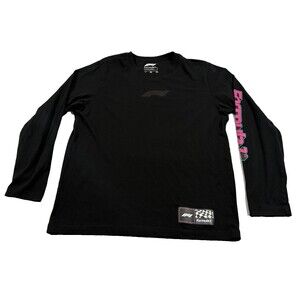 Formula 1 Miami Edge Graphic Black Crew Mens Long Sleeve T-Shirt Cotton Sz M